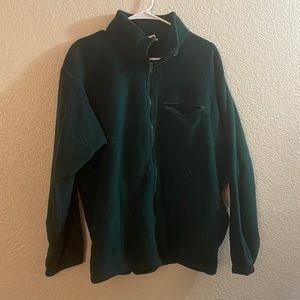 Large green fleece jacket